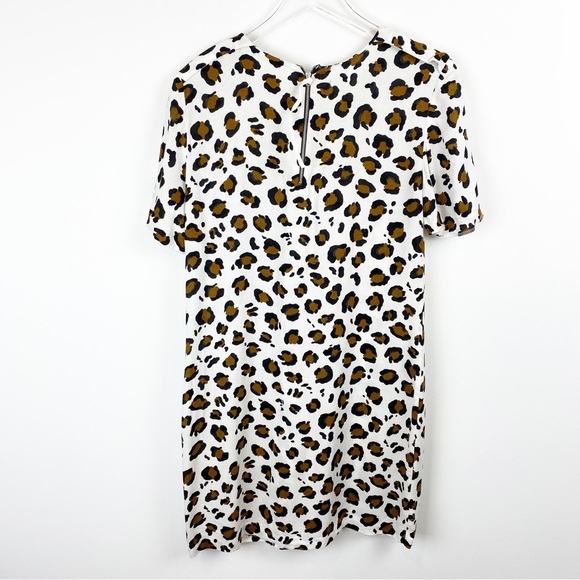 Zara | White Leopard Print Dress - Picture 2 of 5